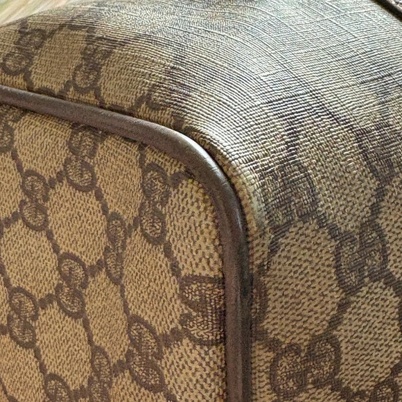 Vintage Gucci Beige and Brown Monogram Satchel - Picture 16 of 16